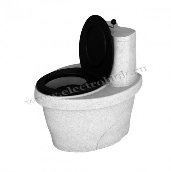 Дачный торфяной туалет Rostok Комфорт (Белый гранит)