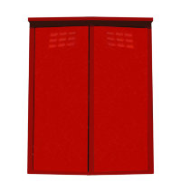 Шкаф оцинкованный для 2-х газовых баллонов 50 л (красный) 