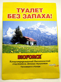 Биологический очиститель септиков и дачных туалетов Bioforce Septic 50 (Туалет без запаха)